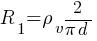 R_1 = {rho}_v{2/{{pi}d}}