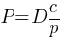 P = D{c/p}